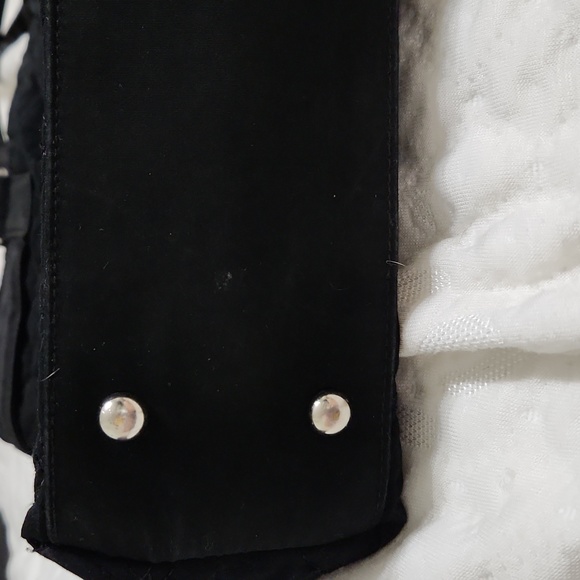 Vera Bradley Solid Quilted Handbag Purse Solid black with silver logo hardware. - Picture 5 of 14